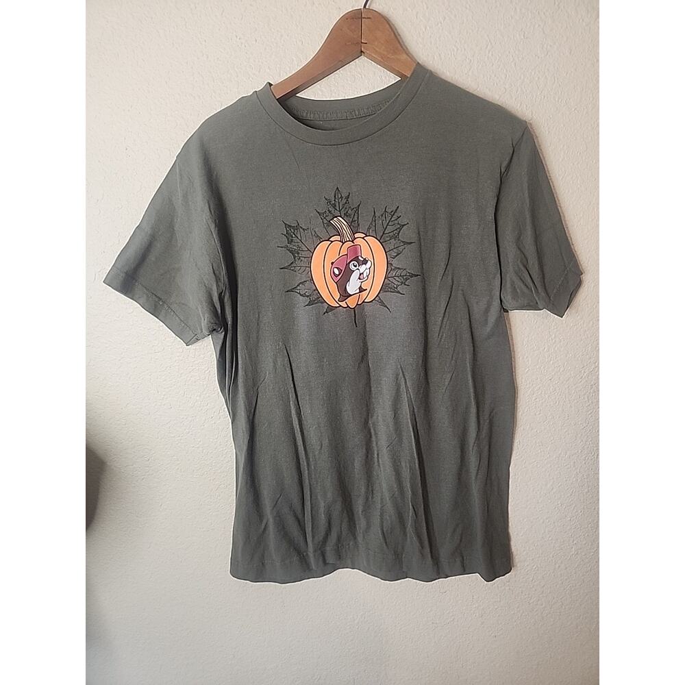 Buc-ees Fall Thankful Blessed Buc-ees Obsessed Thanksgiving T-shirt Green MEDIUM - Picture 2 of 4